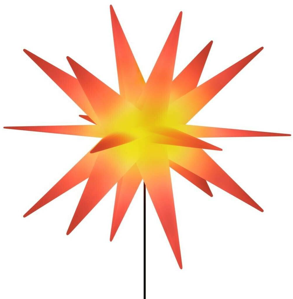 vidaXL LED Christmas star with ground spike foldable red 57 cm Luci di Natale