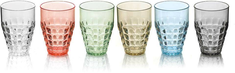 Bicchieri da bar Guzzini Tiffany drinking glass high 51cl, set of 6, mix - multi