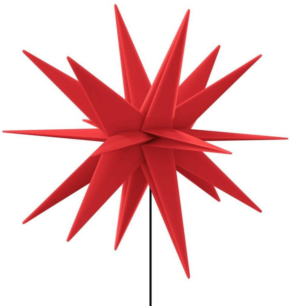 vidaXL LED Christmas star with ground spike foldable red 57 cm Luci di Natale