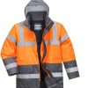 Abbigliamento da lavoro Portwest Warning protection Winterjacket S467 Traffic orange/grey