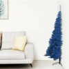 vidaXL Artificial Half Christmas Tree PVC with Stand Blue210cm (344683) Alberi di Natale